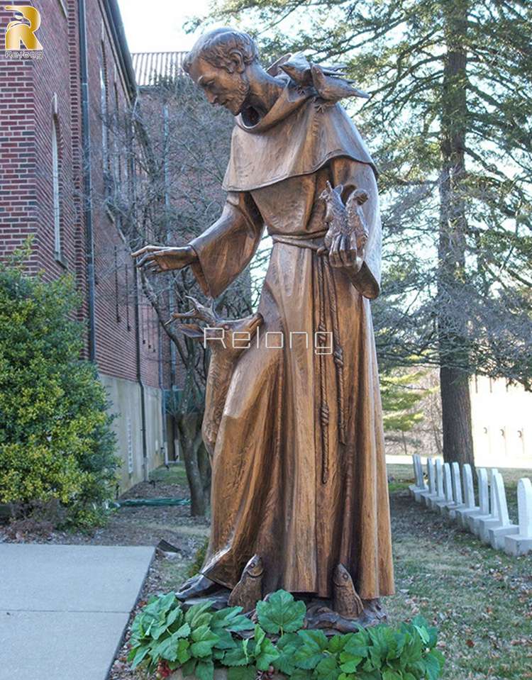 bronze St Francis of Assisi statue-1