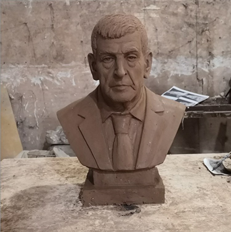 clay model of custom statue