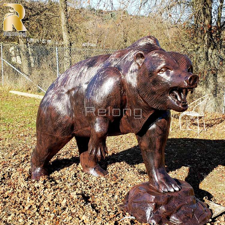 high quality bronze grizzly bear statue