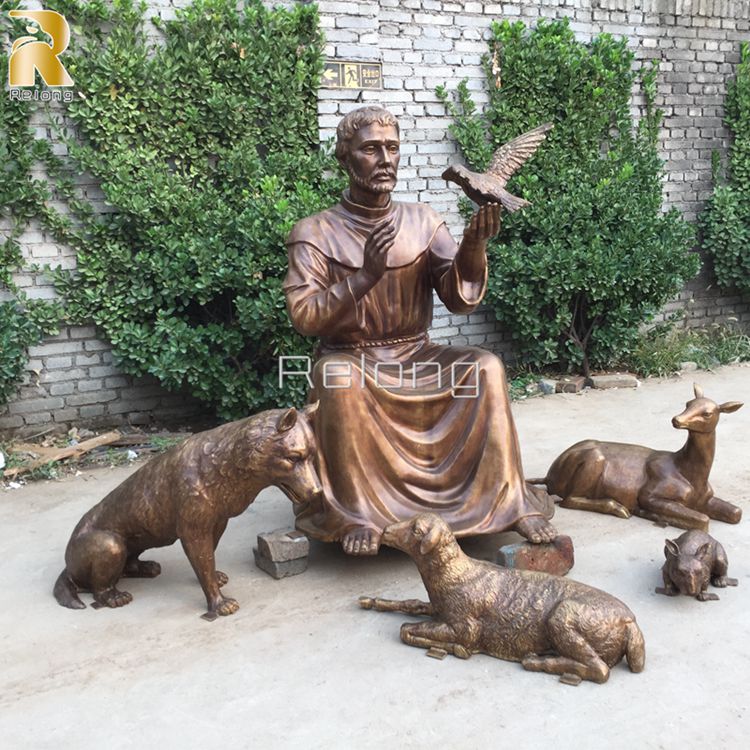 high quality bronze st francis statue