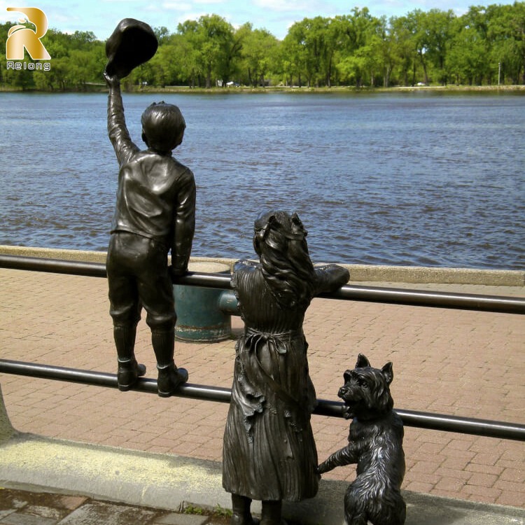 life size bronze children sculpture