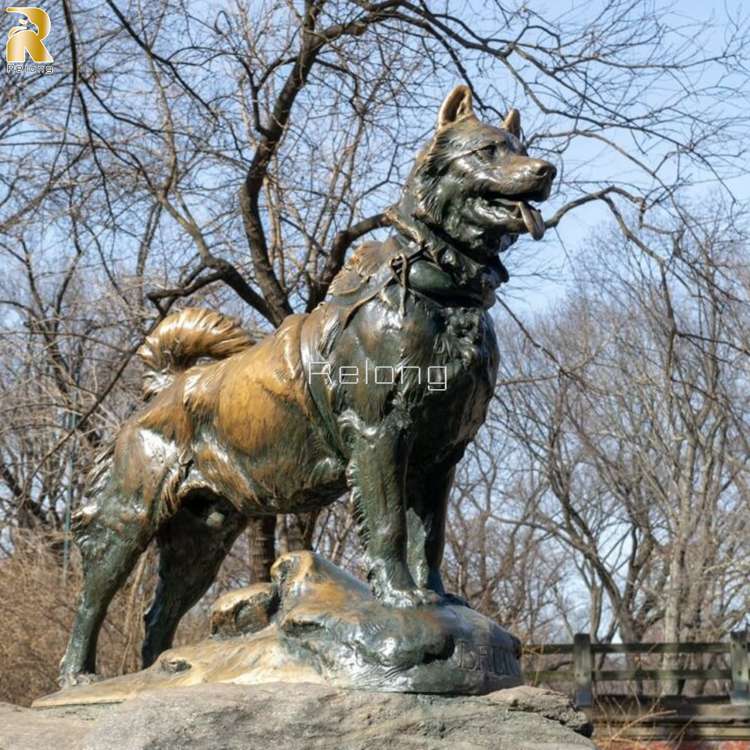 Custom Life Size Bronze Dog Garden Statue RBDG-001