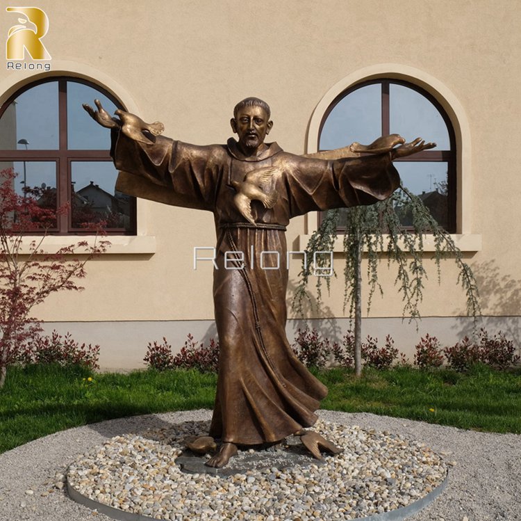 life size saint francis statue outdoor decor