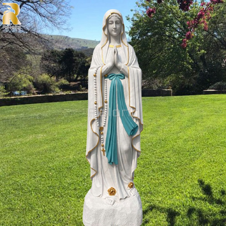 marble our lady of lourdes statue outdoor decor