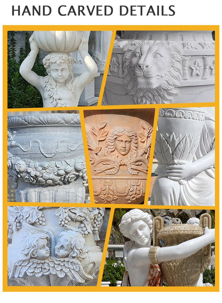 marble outdoor planter customized service-2