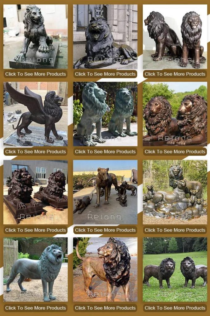 more bronze lion statues outdoor