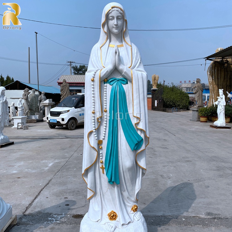 white marble our lady of lourdes statue for sale