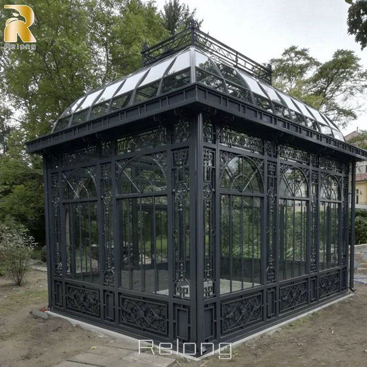 black wrought iron gazebo-2