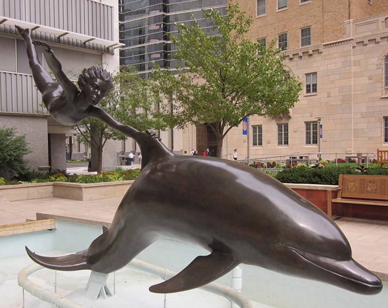 boy on a dolphin statue