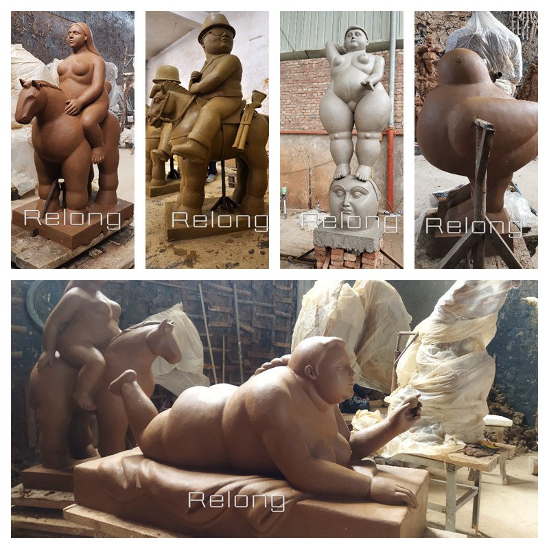 clay model of Fernando Botero Statues