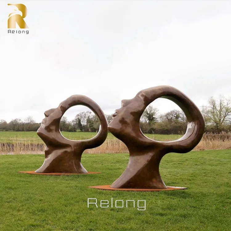 large modern bronze sculpture