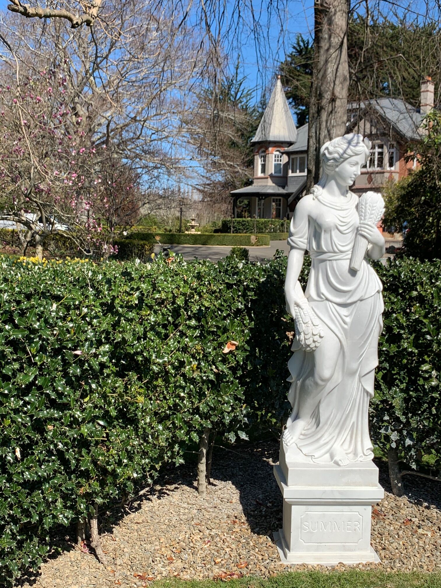 beautiful white marble four season statue feedbak from New Zealand