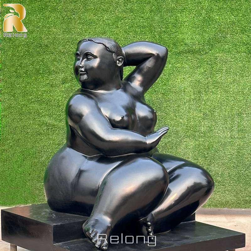 bronze fat lady sculpture replica