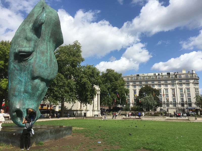 high quality giant horse head sculpture