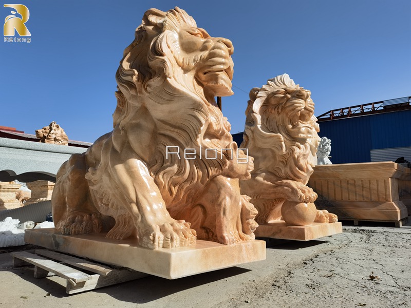 high quality marble lion sculpture