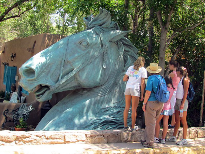 landscape large bronze horse head sculpture