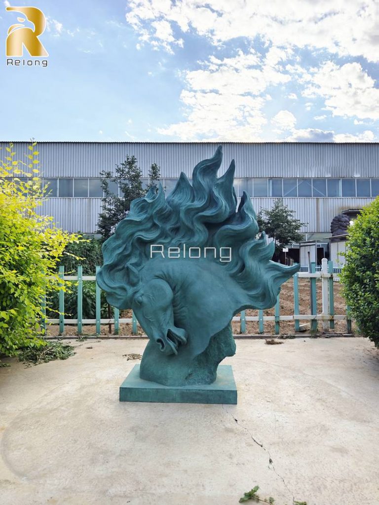 large metal horse sculpture for outdoor decor