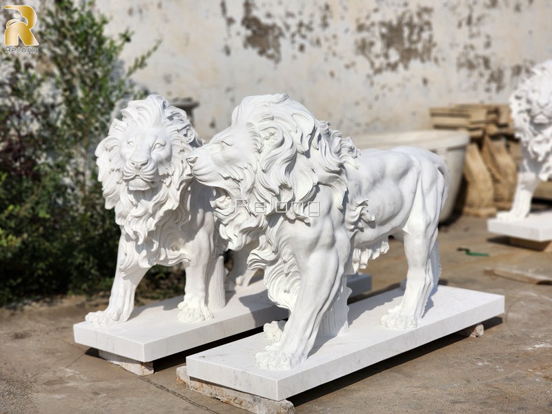 life size natural white marble sculpture