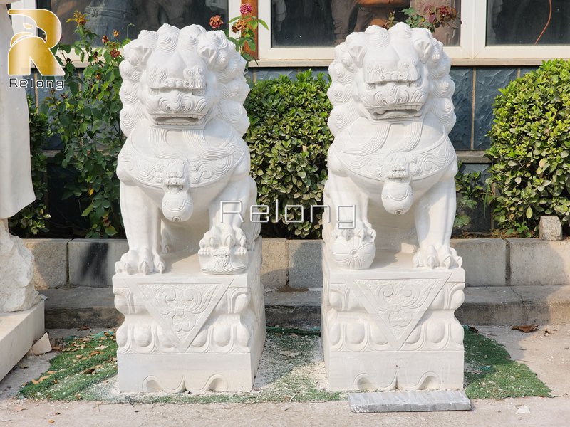 marble foo dog statue