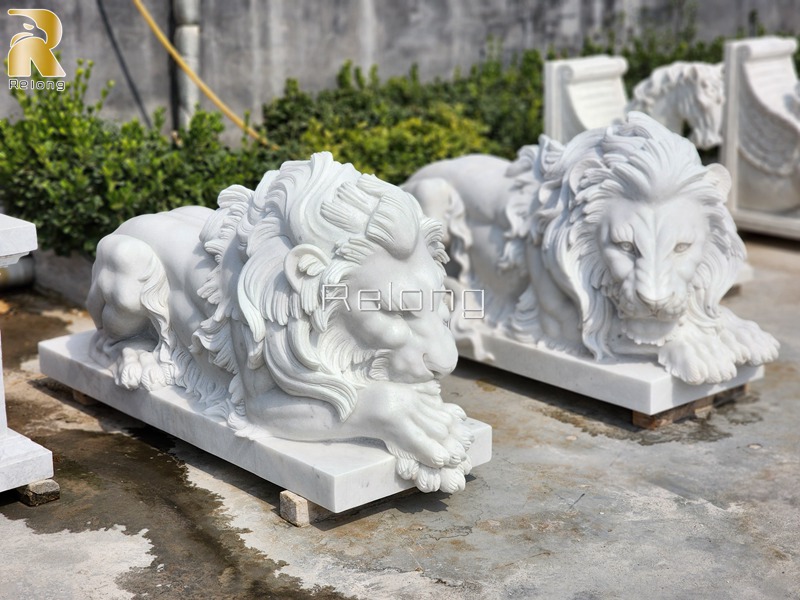 outdoor sleeping lion statue for sale