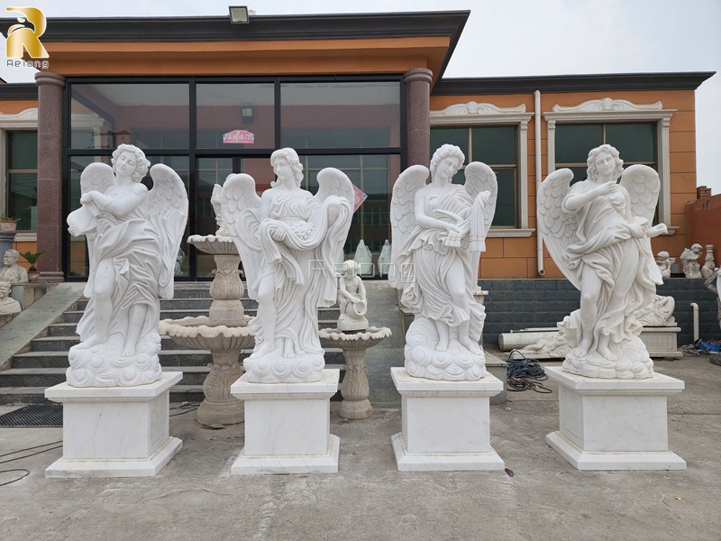 pure white 4 season statues