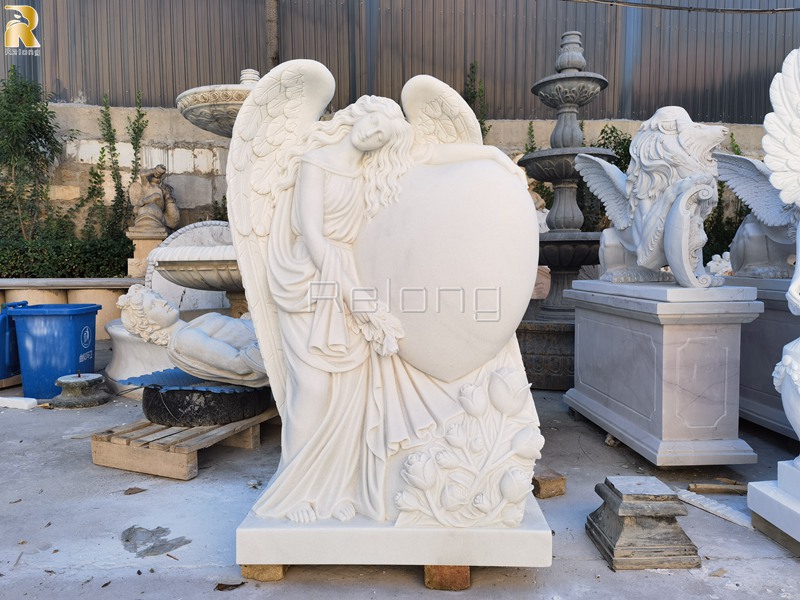 white marble gravestone