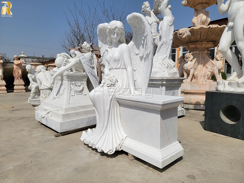 white marble headstone