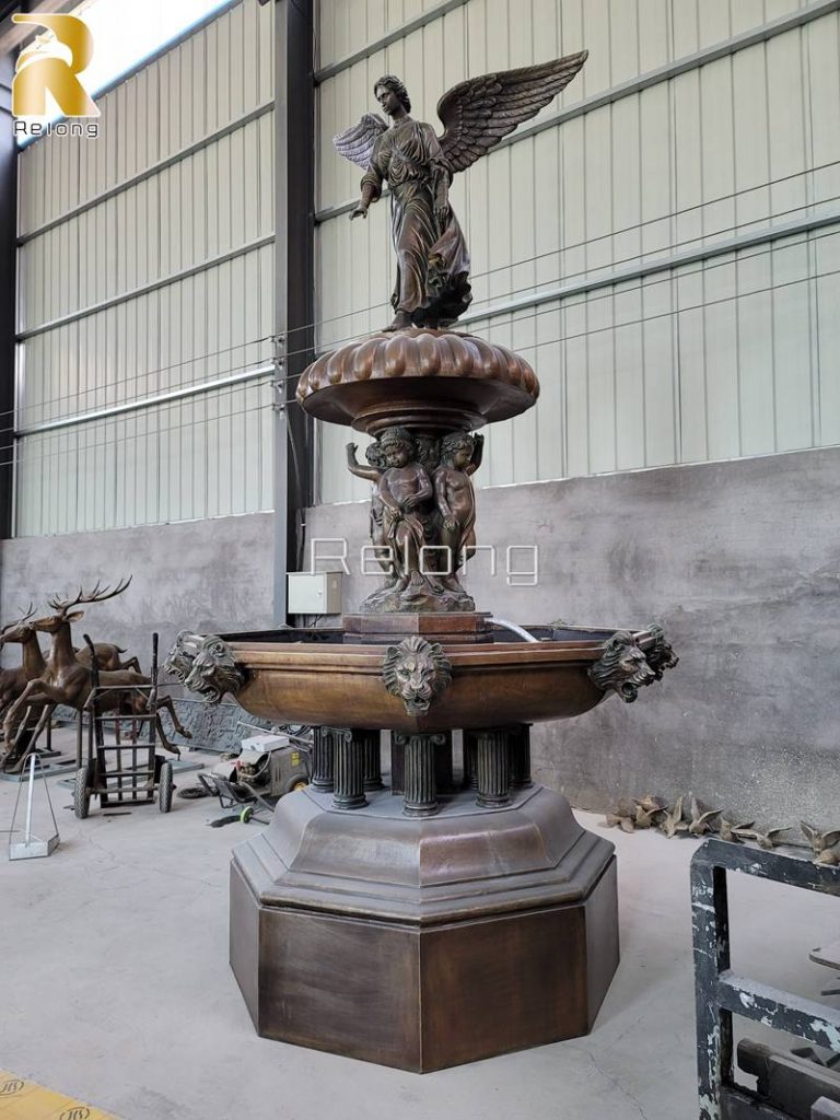 bronze angel fountain