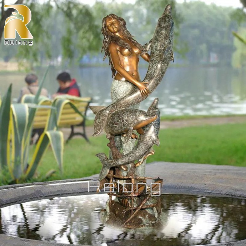 bronze mermaid fountain