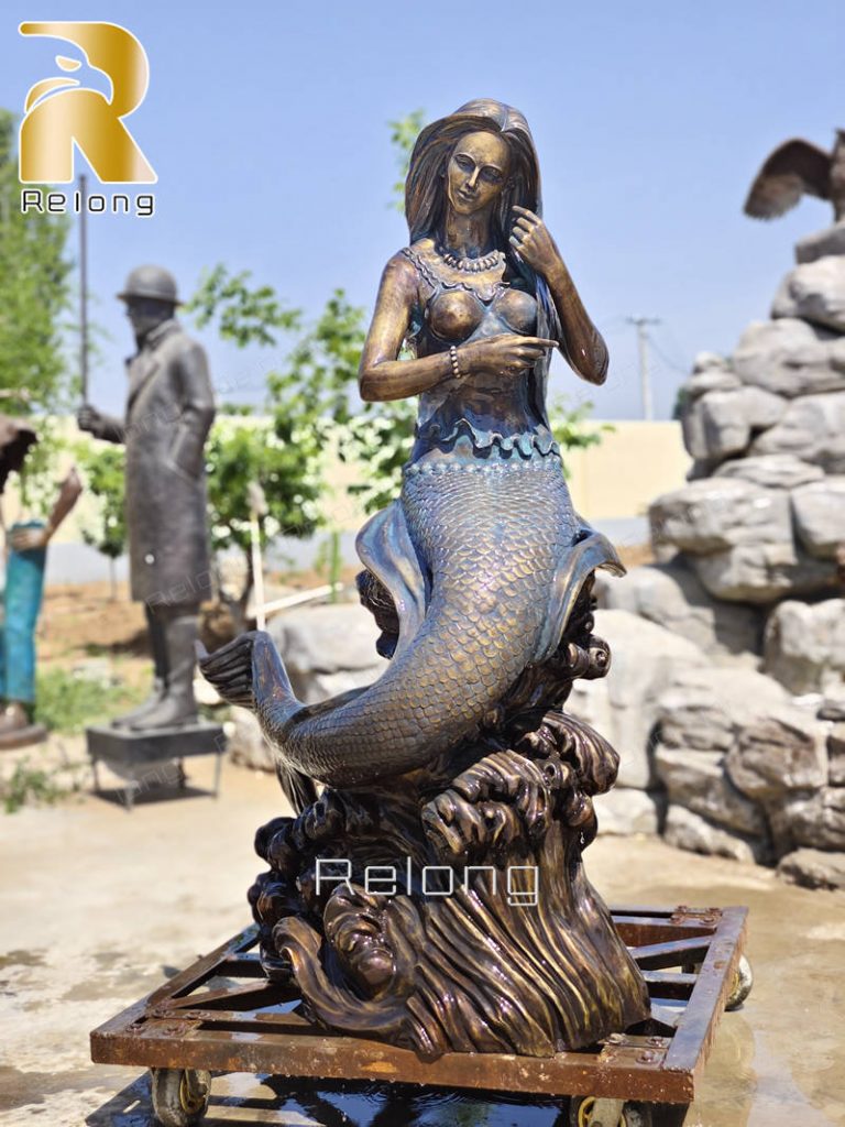 bronze mermaid statue for sale (5)