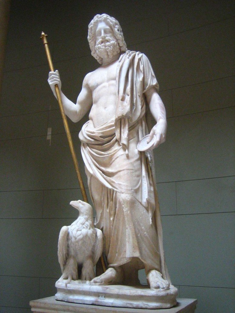 classic marble Greek Zeus god statue