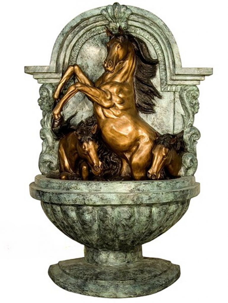 custom bronze wall fountain-1