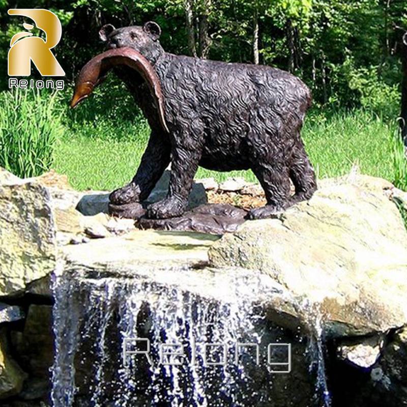 life size bronze bear statue for sale