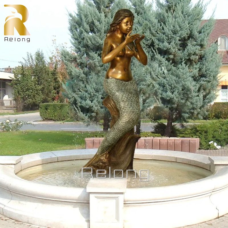 life size mermaid fountain