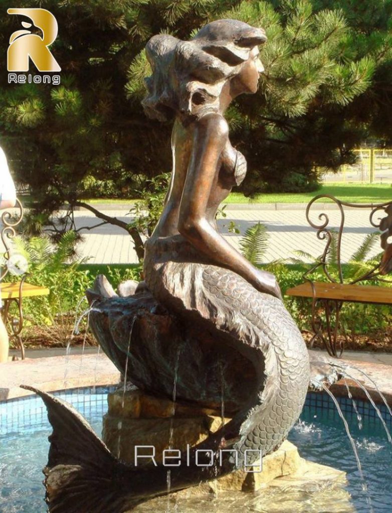 mermaid fountain outdoor decor