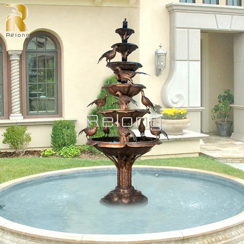 outdoor bronze fountain