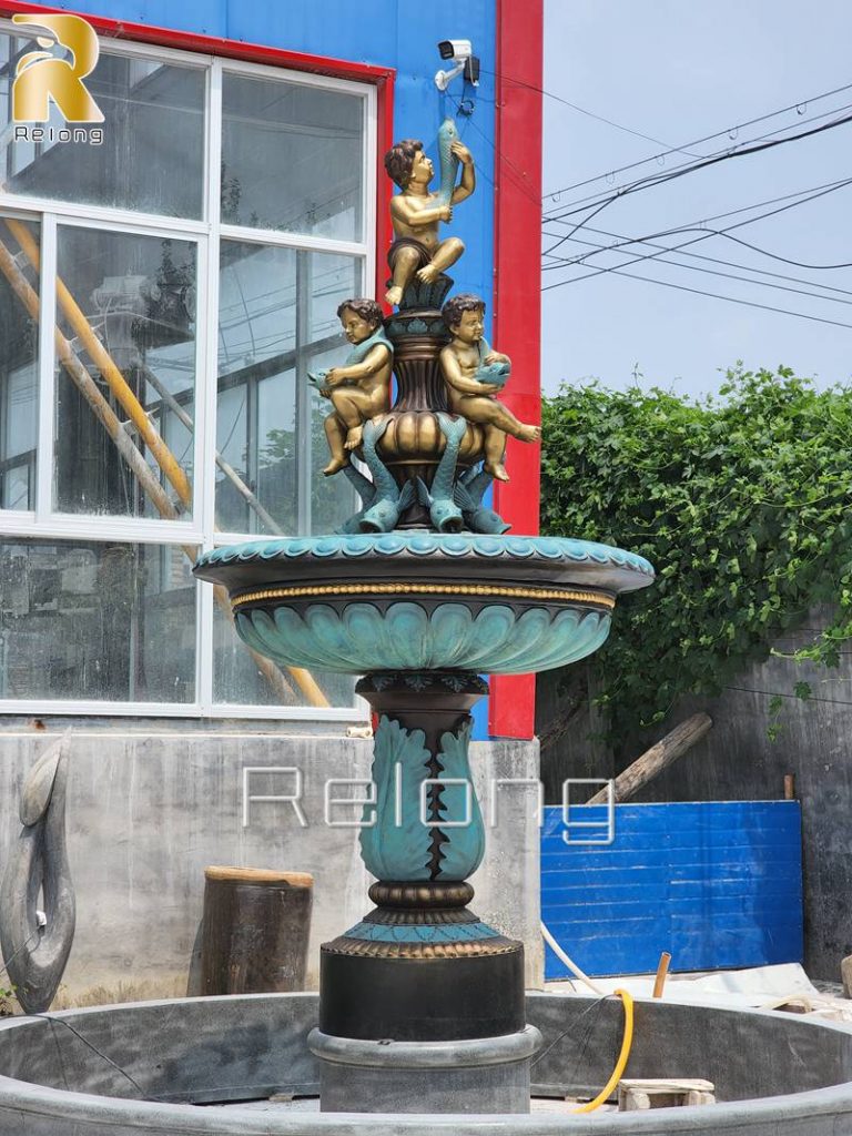 outdoor bronze garden fountain