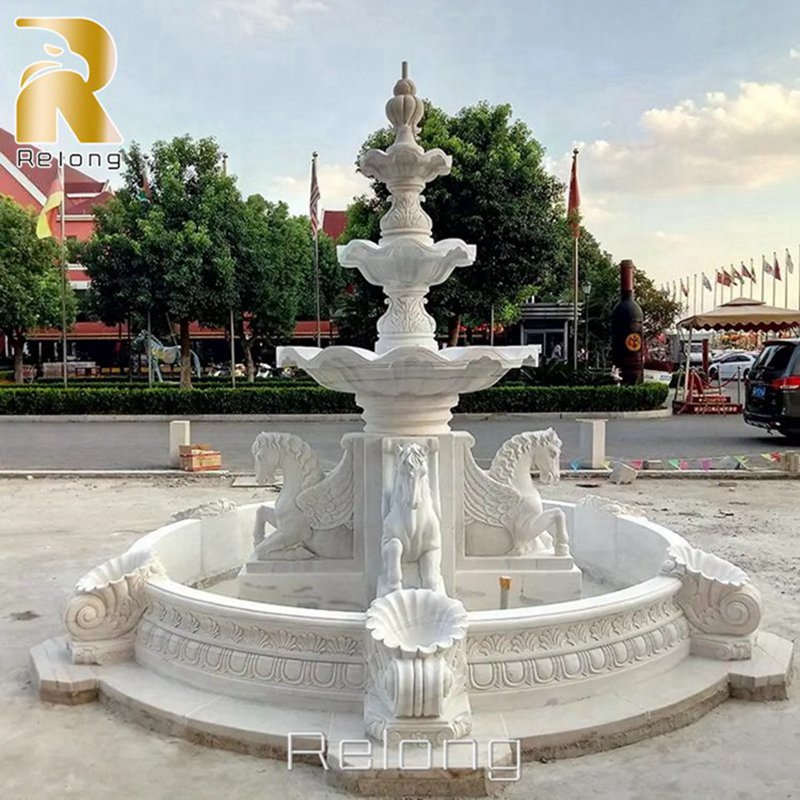 outdoor marble fountain