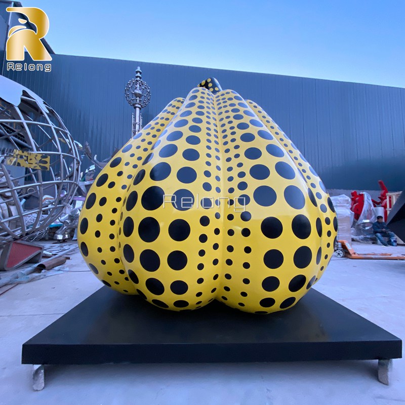 outdoor metal pumpkin sculptures