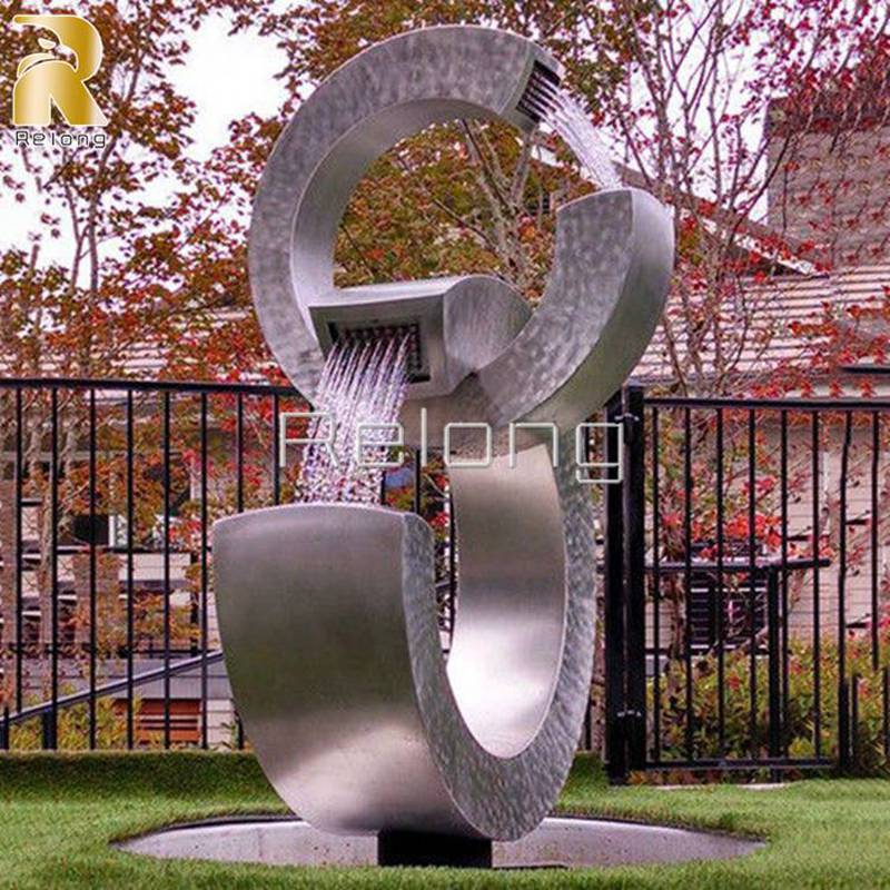 stainless steel garden fountain