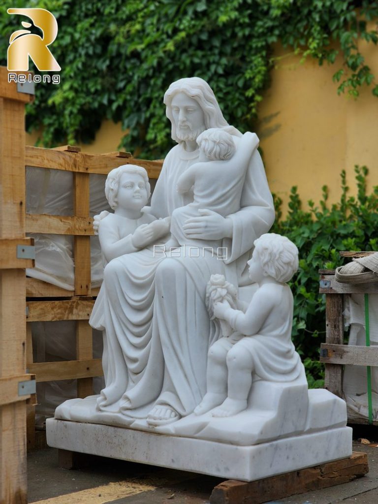 statue of Jesus with children-1