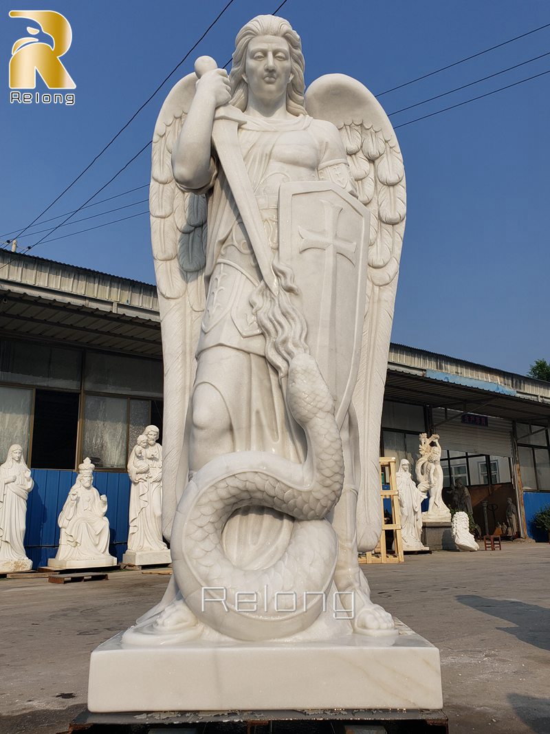 St. Michael marble statue for sale