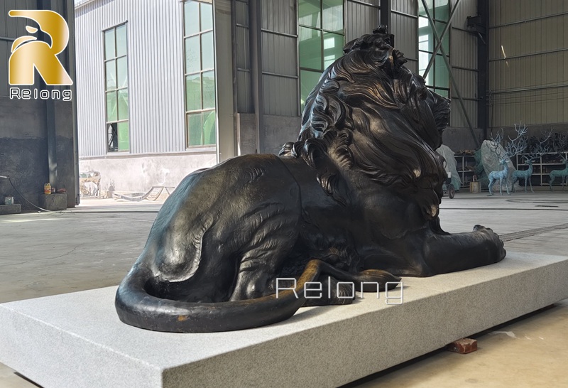 brass lion statue