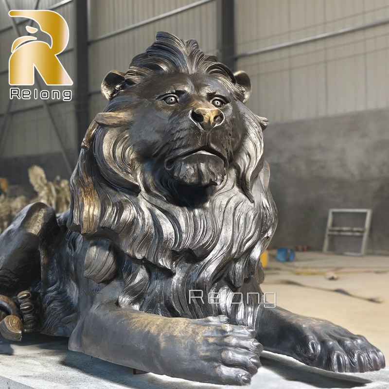 Hot Sale Large Bronze Lion Statue for Outdoors RBLI-002