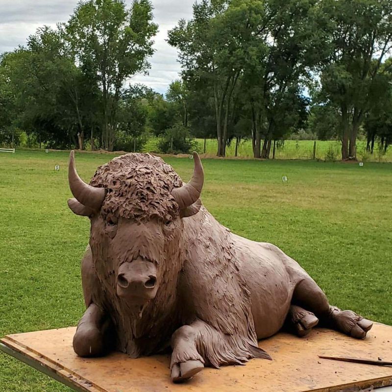 buffalo statue outdoor