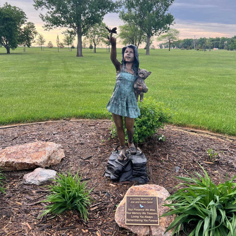 cleaning outdoor bronze garden sculptures