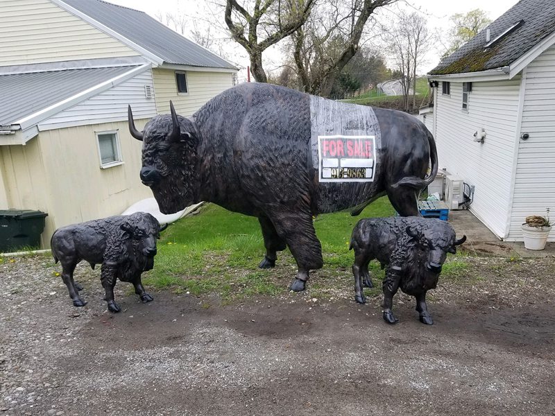 customized buffalo statue outdoor