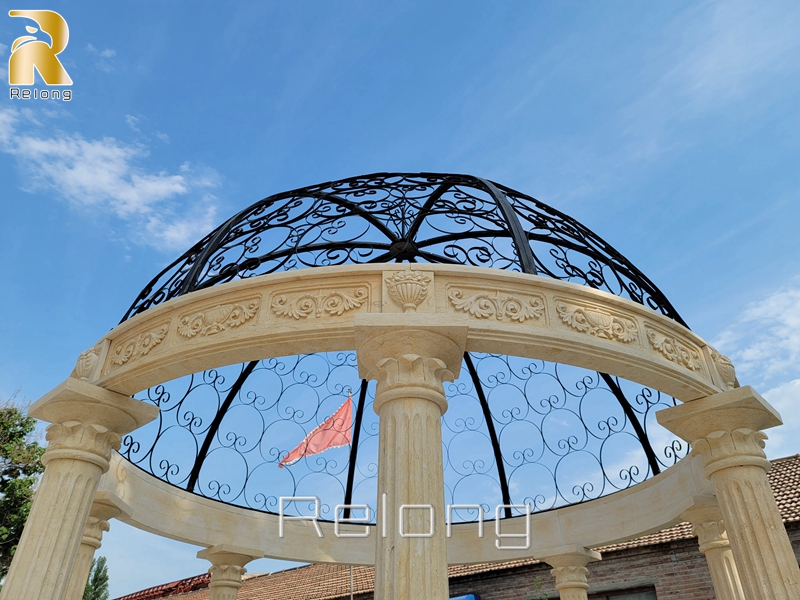 exquisite marble column gazebo