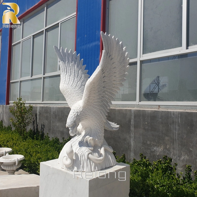 hand carved high quality marble eagle statue