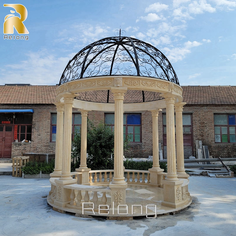 hand carved large marble gazebo